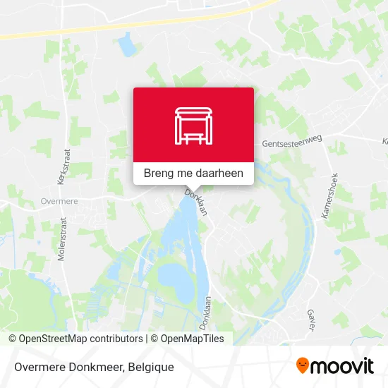 Overmere Donkmeer kaart