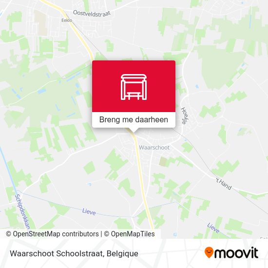 Waarschoot Schoolstraat kaart