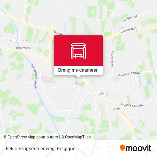 Eeklo Brugsesteenweg kaart