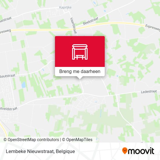 Lembeke Nieuwstraat kaart