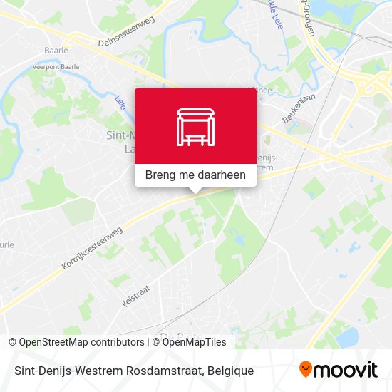 Sint-Denijs-Westrem Rosdamstraat kaart
