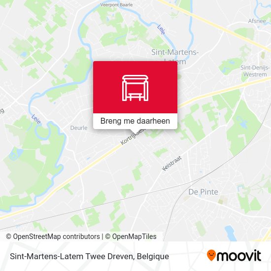 Sint-Martens-Latem Twee Dreven kaart