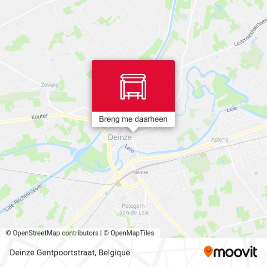 Deinze Gentpoortstraat kaart