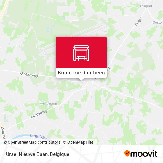 Ursel Nieuwe Baan kaart