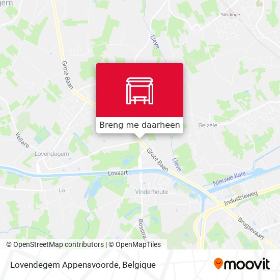 Lovendegem Appensvoorde kaart