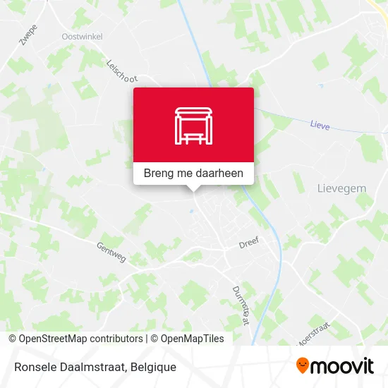 Ronsele Daalmstraat kaart
