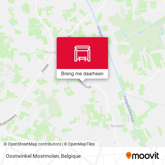 Oostwinkel Mostmolen kaart