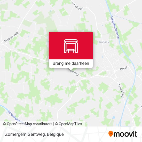 Zomergem Gentweg kaart