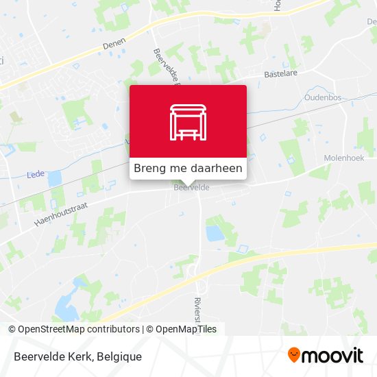 Beervelde Kerk kaart