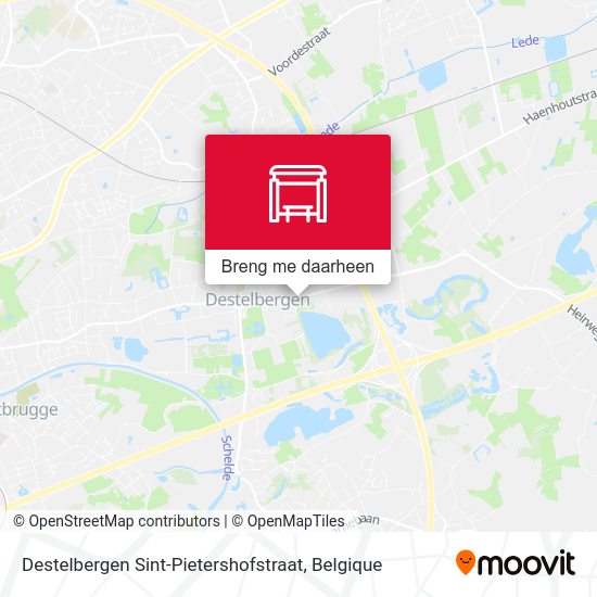 Destelbergen Sint-Pietershofstraat kaart