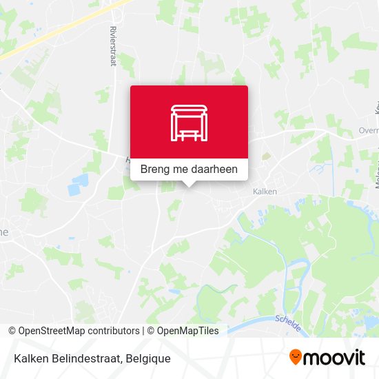 Kalken Belindestraat kaart