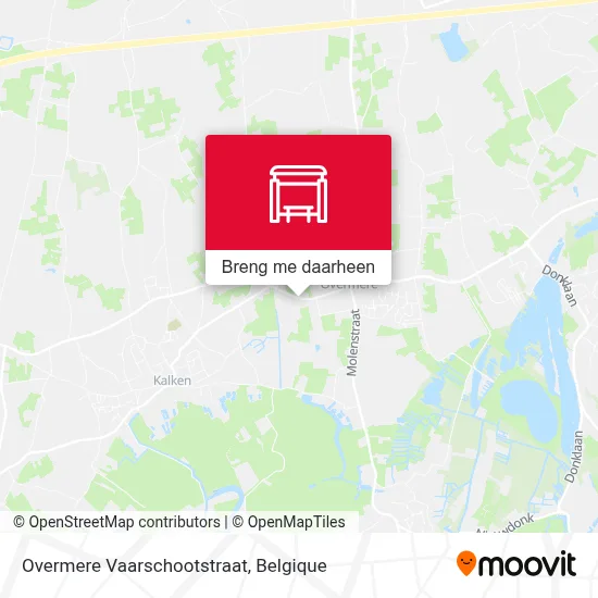 Overmere Vaarschootstraat kaart