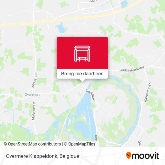 Overmere Klappeldonk kaart
