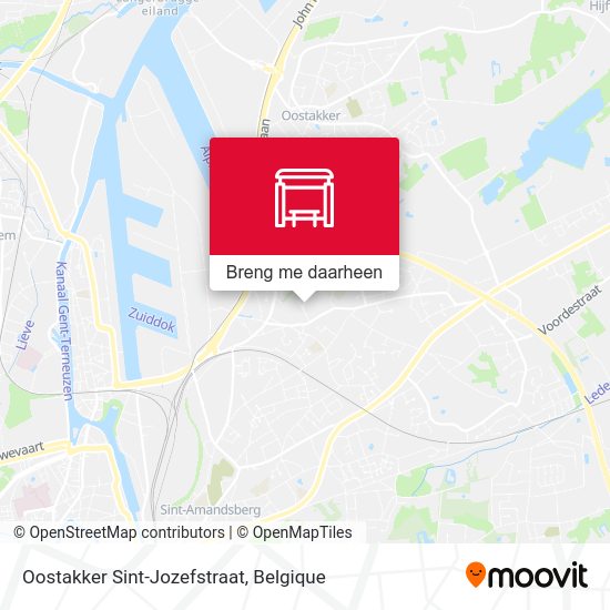 Oostakker Sint-Jozefstraat kaart