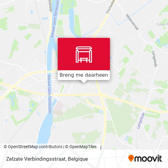 Zelzate Verbindingsstraat kaart