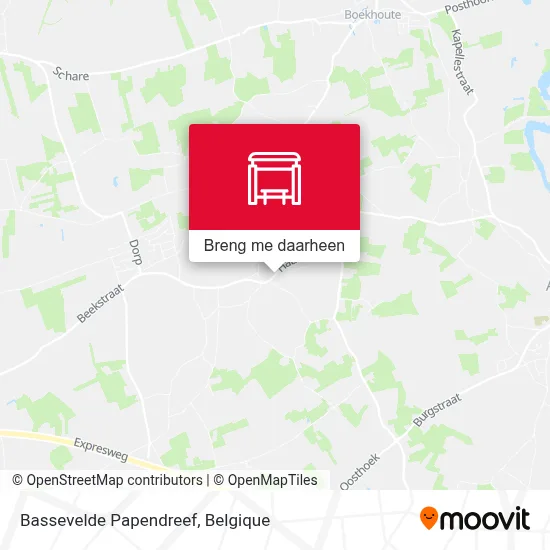 Bassevelde Papendreef kaart