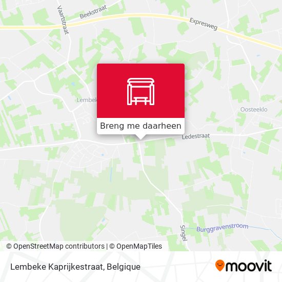 Lembeke Kaprijkestraat kaart