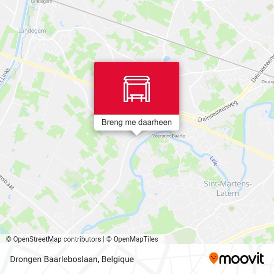 Drongen Baarleboslaan kaart