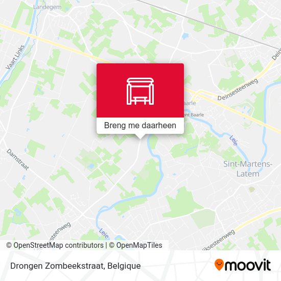 Drongen Zombeekstraat kaart