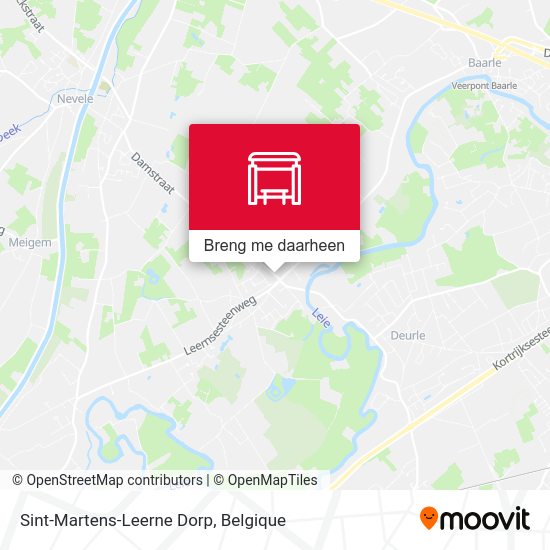 Sint-Martens-Leerne Dorp kaart