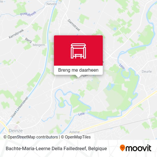 Bachte-Maria-Leerne Della Failledreef kaart