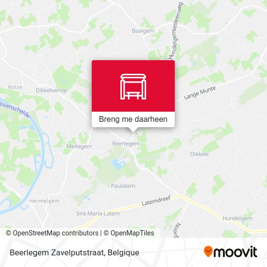 Beerlegem Zavelputstraat kaart