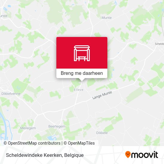 Scheldewindeke Keerken kaart