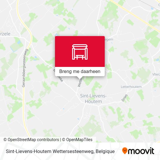 Sint-Lievens-Houtem Wettersesteenweg kaart
