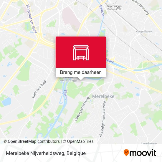 Merelbeke Nijverheidsweg kaart