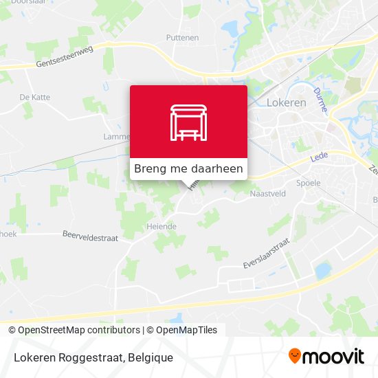 Lokeren Roggestraat kaart