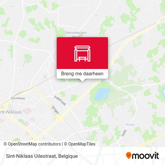 Sint-Niklaas Uilestraat kaart