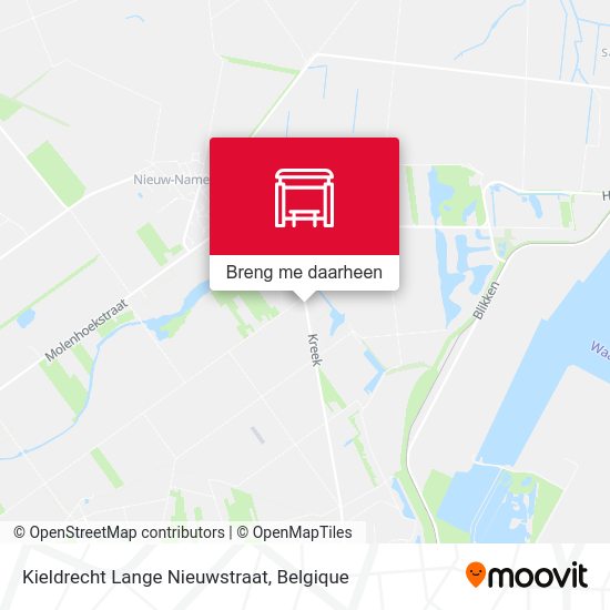 Kieldrecht Lange Nieuwstraat kaart