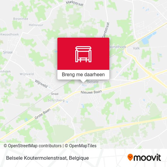 Belsele Koutermolenstraat kaart