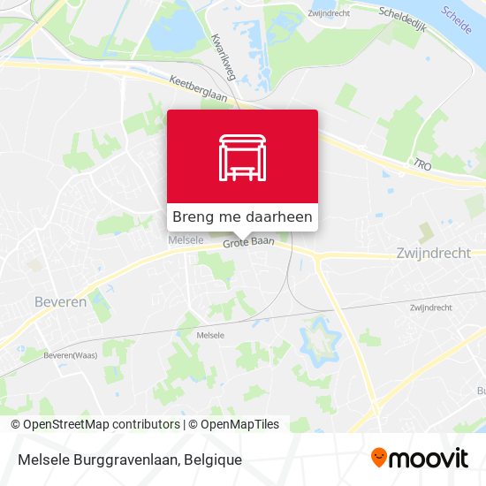 Melsele Burggravenlaan kaart