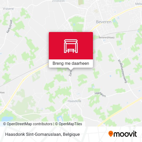 Haasdonk Sint-Gomaruslaan kaart