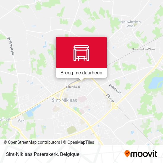 Sint-Niklaas Paterskerk kaart