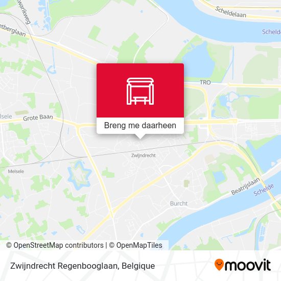 Zwijndrecht Regenbooglaan kaart
