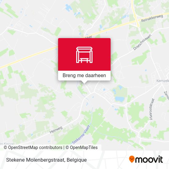 Stekene Molenbergstraat kaart