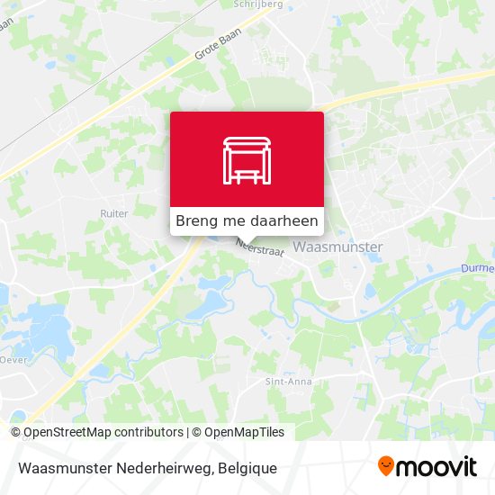 Waasmunster Nederheirweg kaart