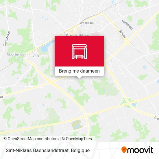 Sint-Niklaas Baenslandstraat kaart
