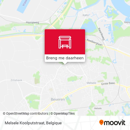 Melsele Koolputstraat kaart