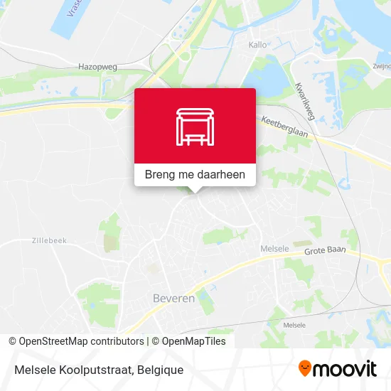 Melsele Koolputstraat kaart