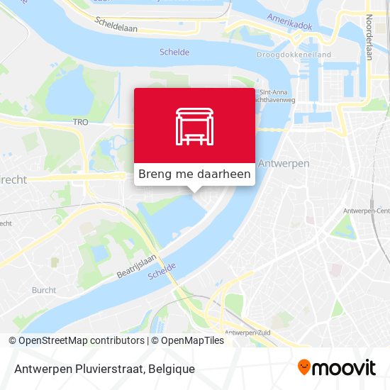 Antwerpen Pluvierstraat kaart