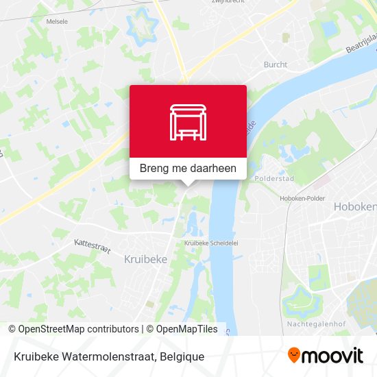 Kruibeke Watermolenstraat kaart