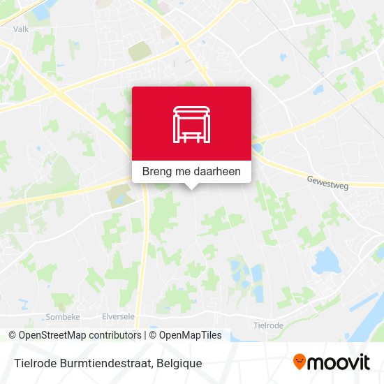 Tielrode Burmtiendestraat kaart