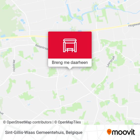 Sint-Gillis-Waas Gemeentehuis kaart