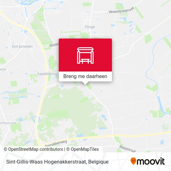Sint-Gillis-Waas Hogenakkerstraat kaart
