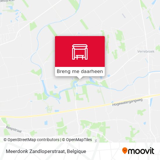 Meerdonk Zandloperstraat kaart