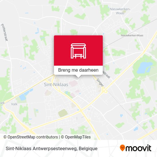 Sint-Niklaas Antwerpsesteenweg kaart