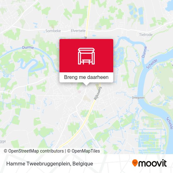 Hamme Tweebruggenplein kaart